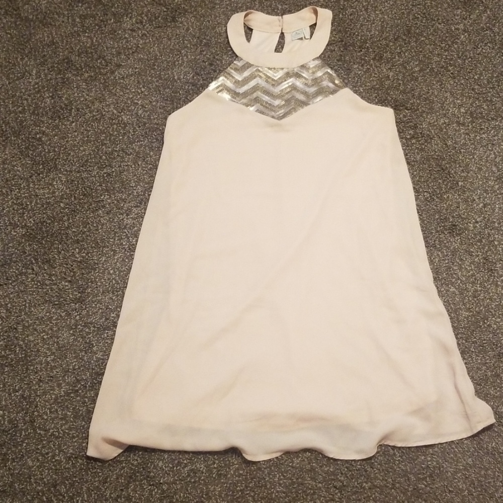 Paper Crane blush pink dress